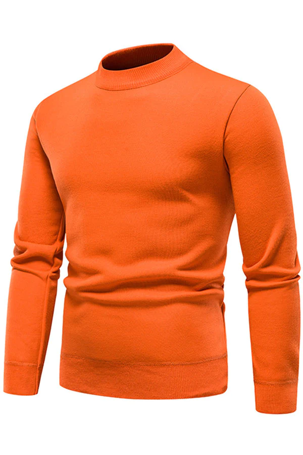 round neck fleece knitted sweater