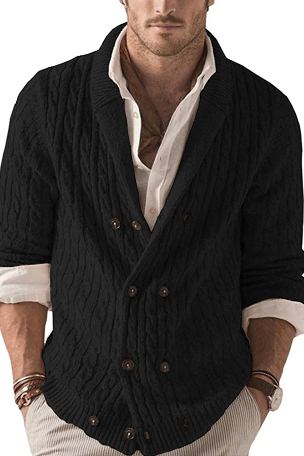 Men's Lapel Winter Warm Casual Collar Sweater