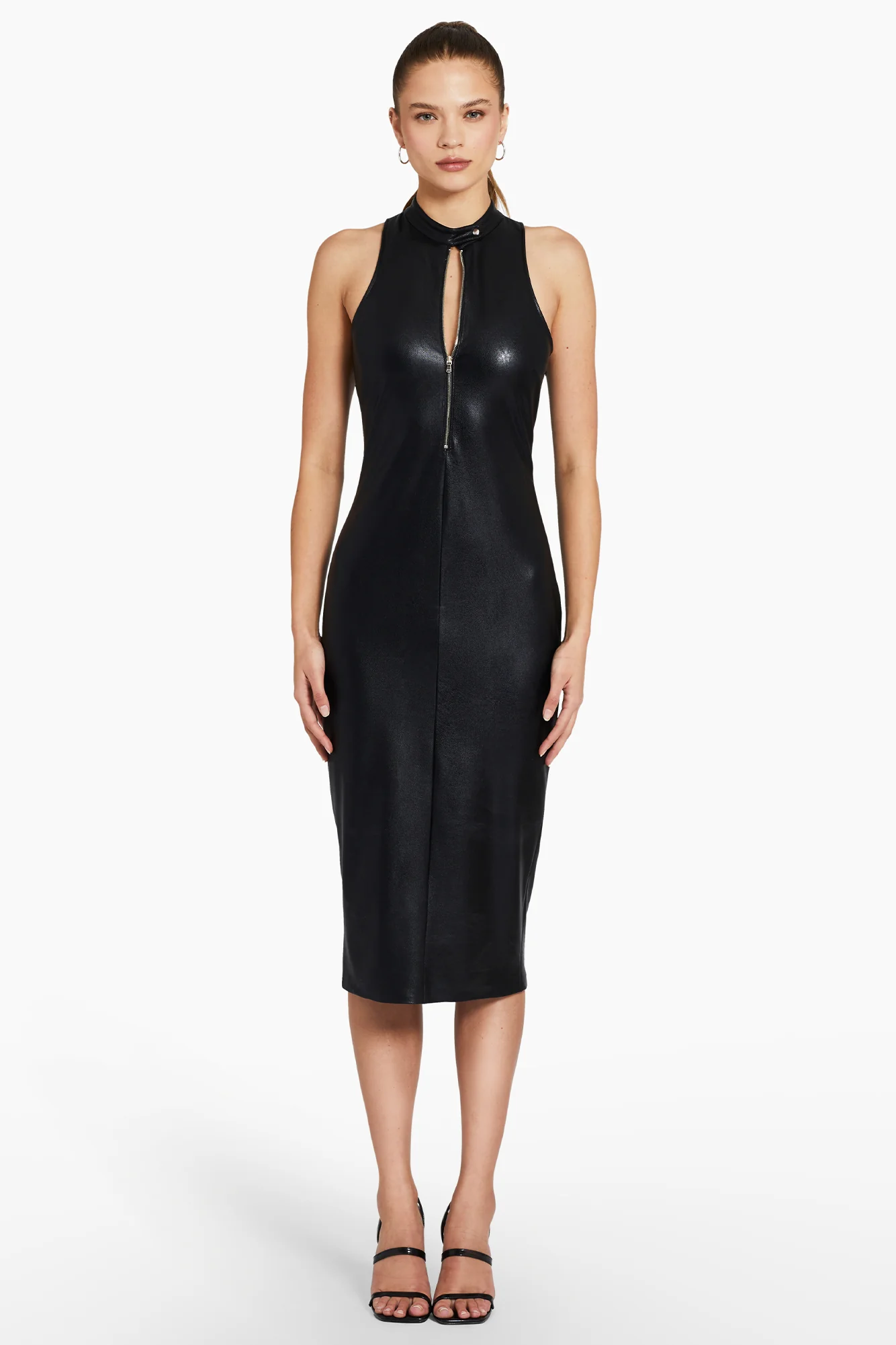 Declan Dress in Faux Leather