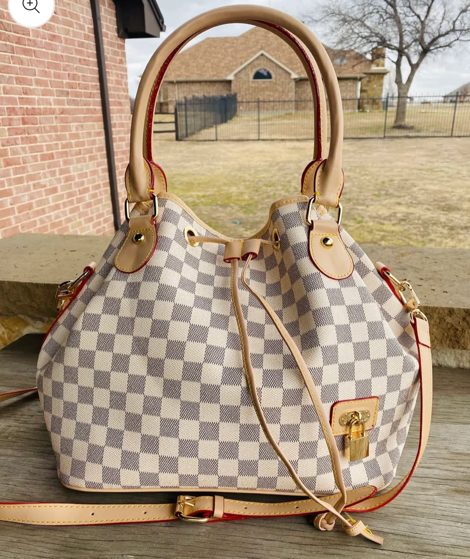 Checkered Purses- Black or Cream