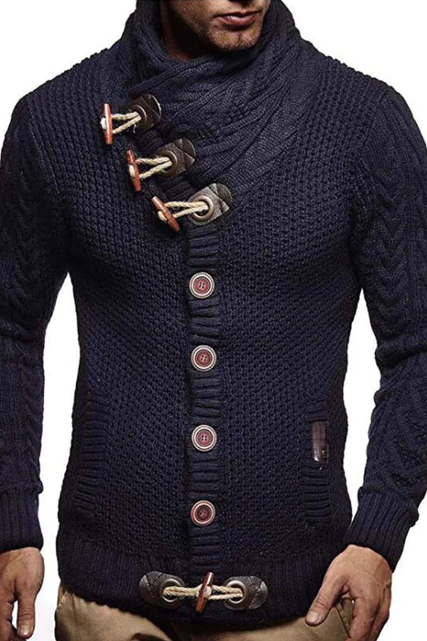 Men's Stand Collar Winter Warm Casual Collar Sweater