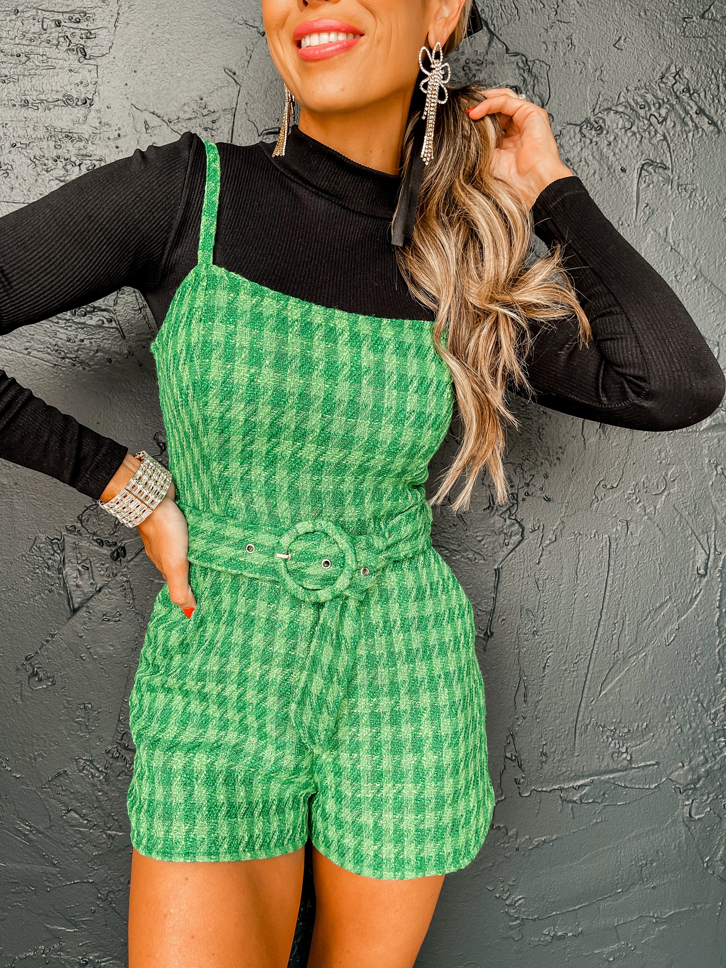 Take Me Back Tweed Romper