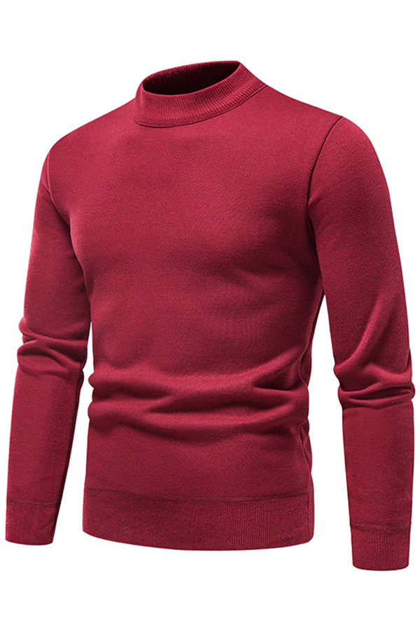 round neck fleece knitted sweater