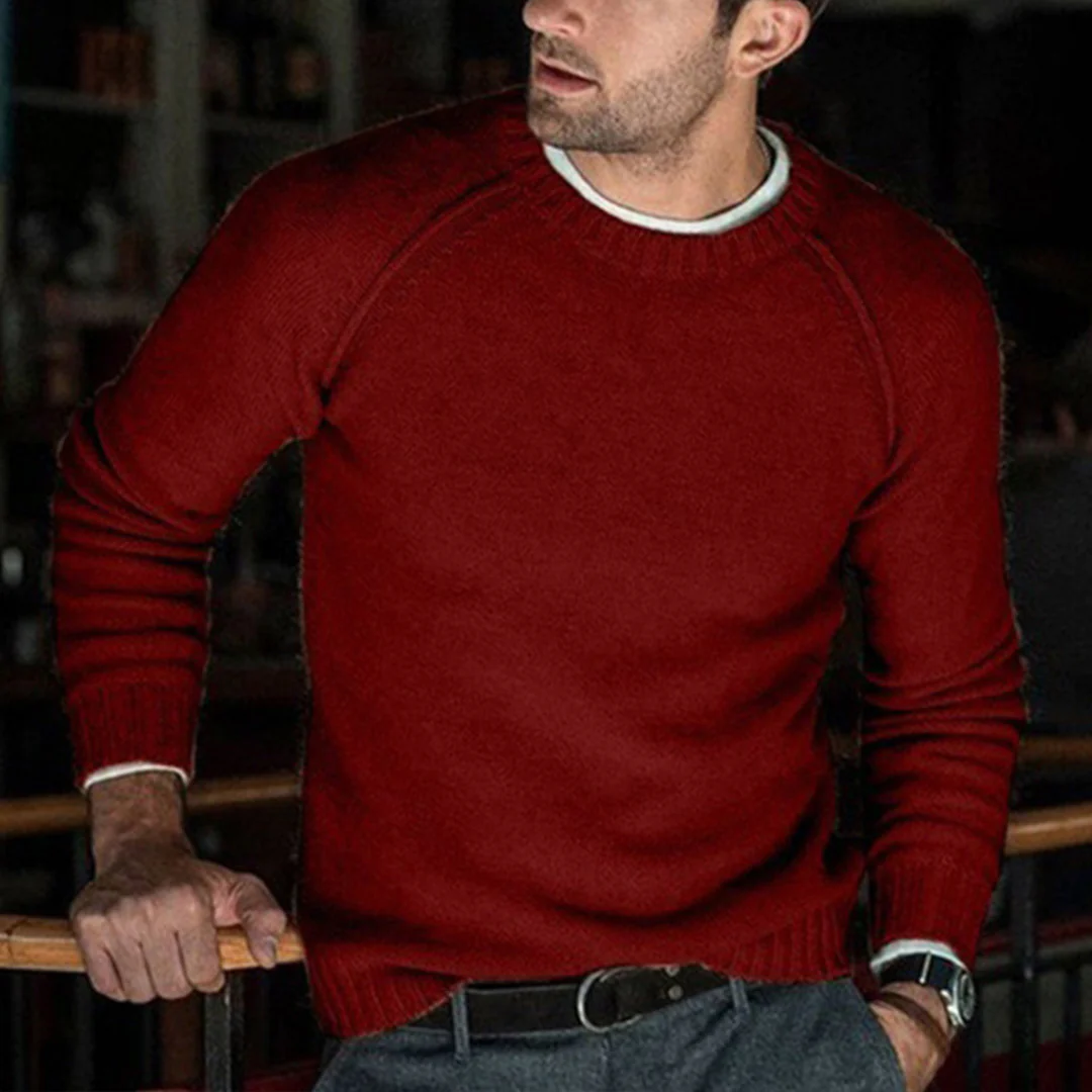 Autumn and winter casual men's knit sweater top sweater