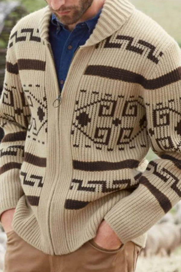 Casual Long-sleeved Slim Jacquard Sweater