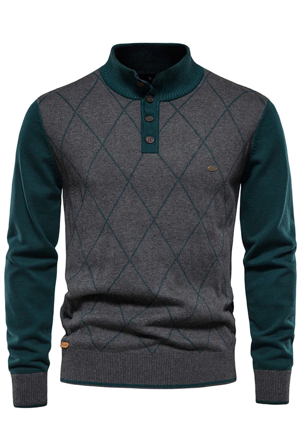 Stand collar pullover sweater