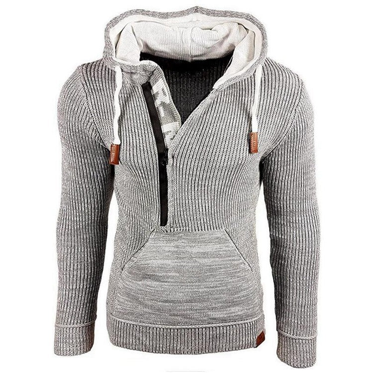 Hooded Knitted Sweatshirt