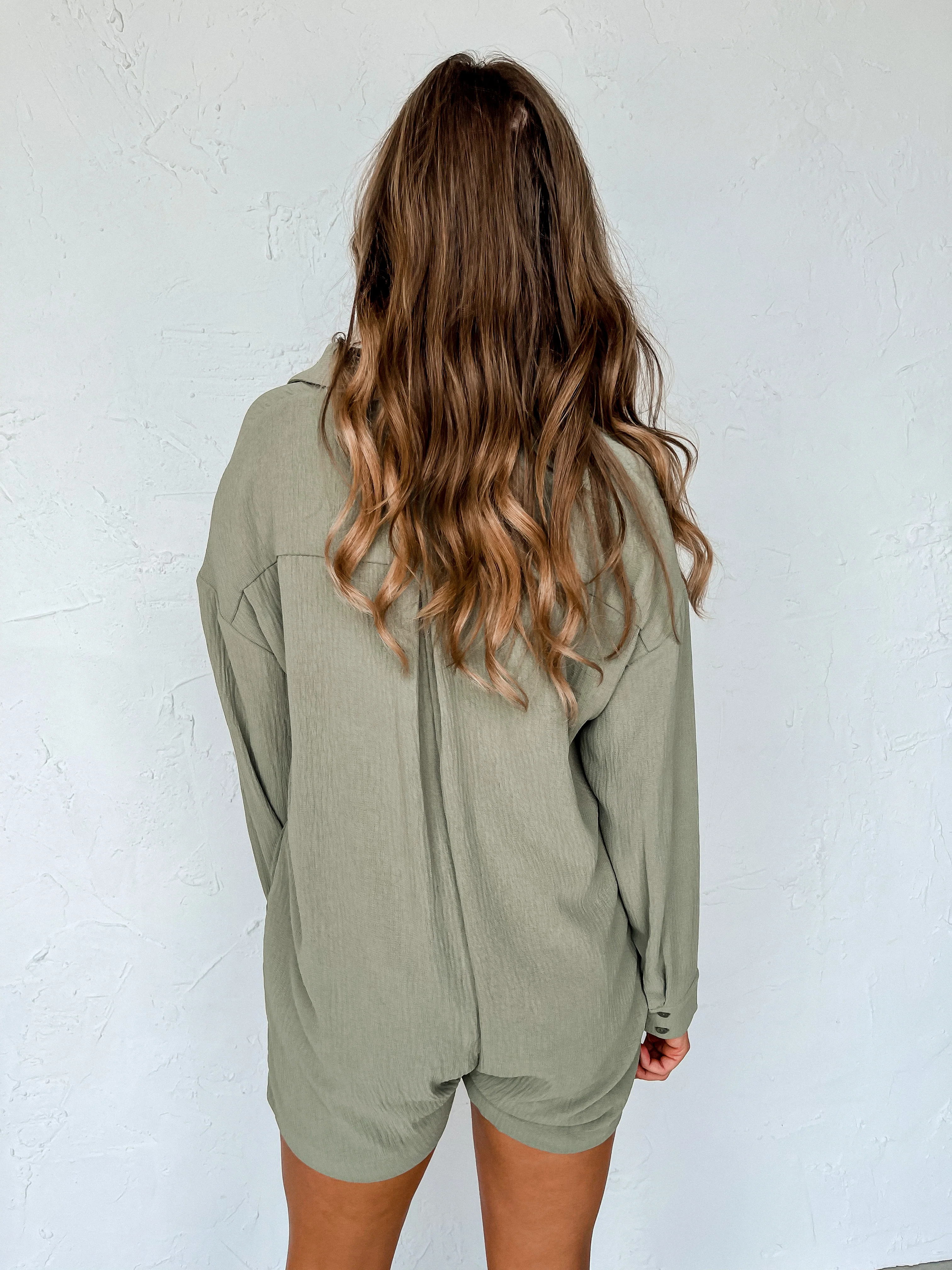 Comes And Goes Button Front Romper