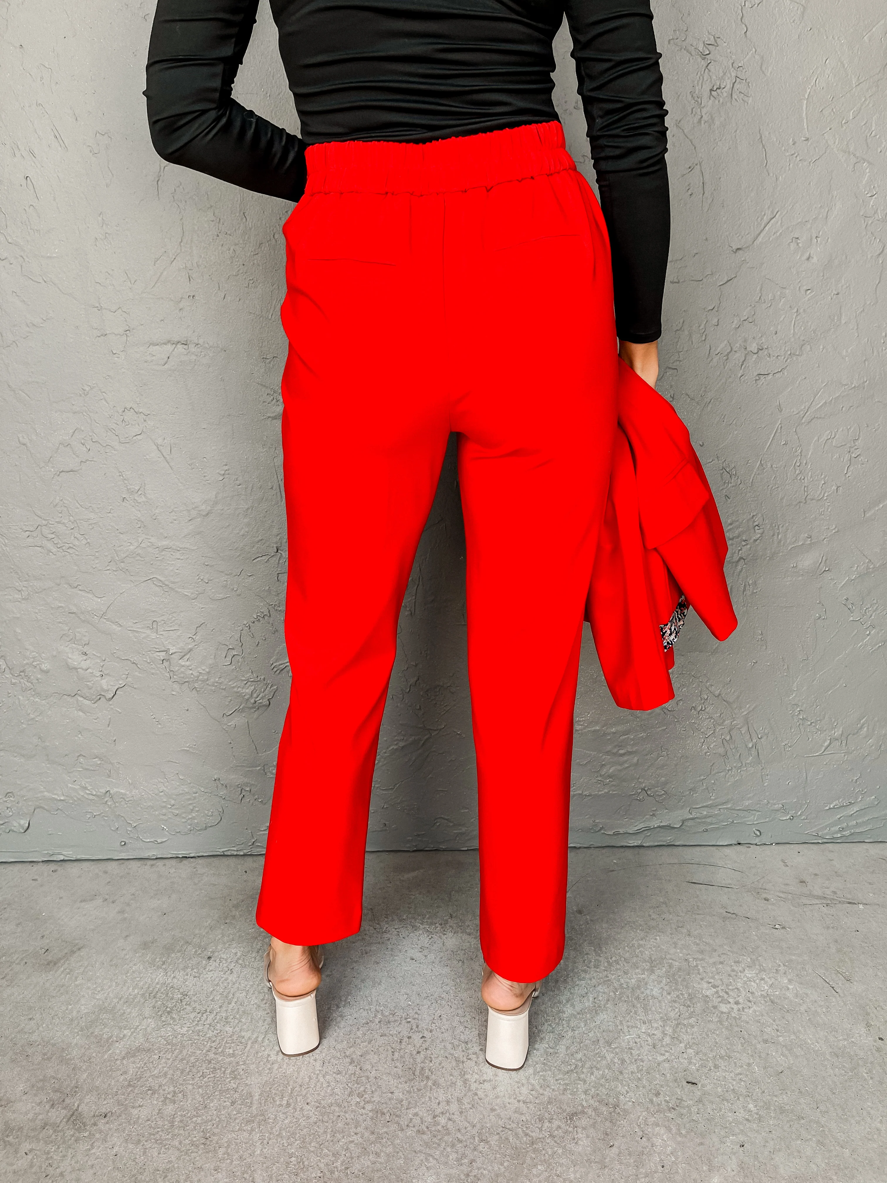 Day At The Office Knit Pintuck Pants