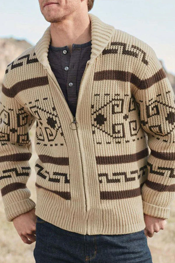 Casual Long-sleeved Slim Jacquard Sweater