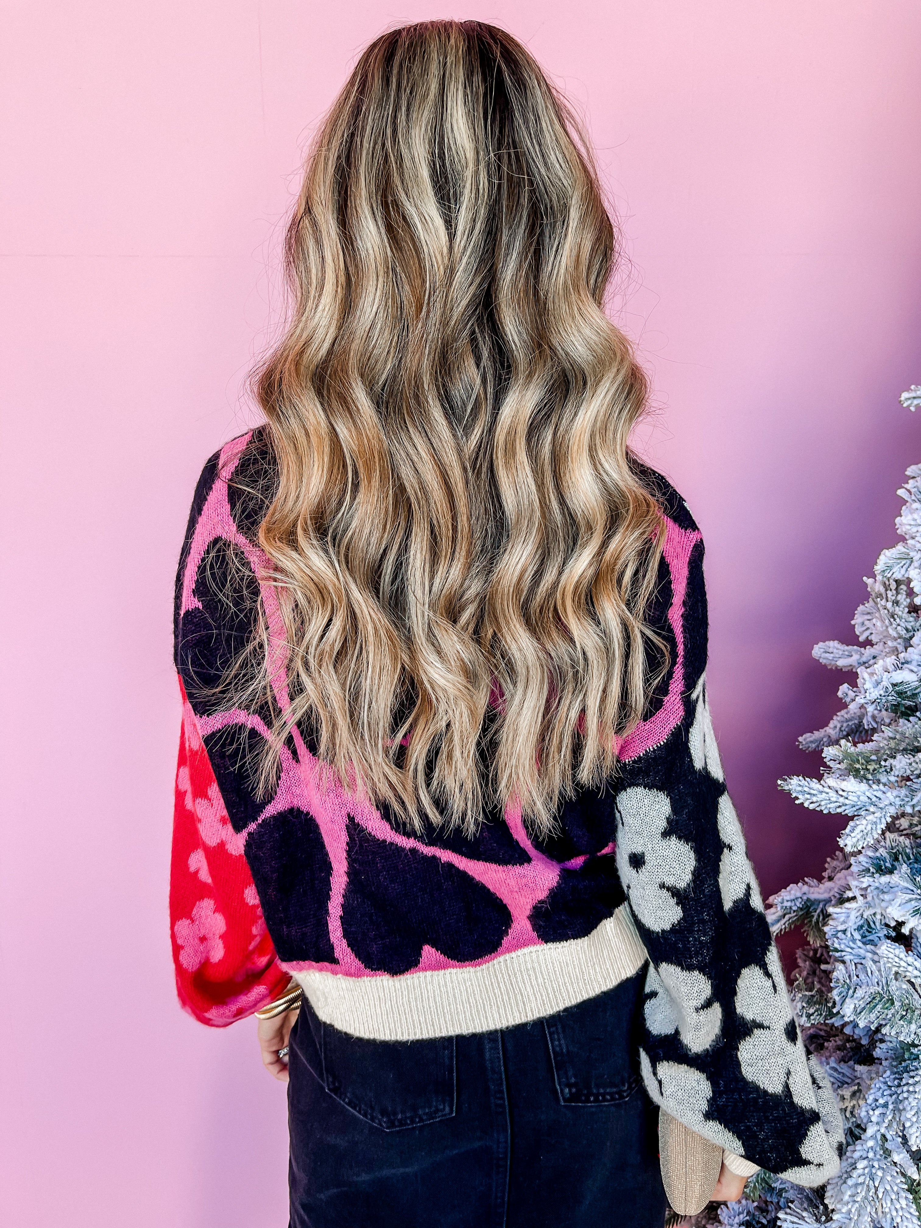 Good Mood Contrast Pattern Sweater