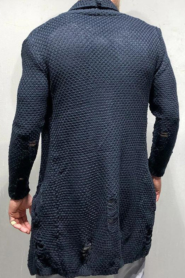 Men's Long Cardigan Sweater