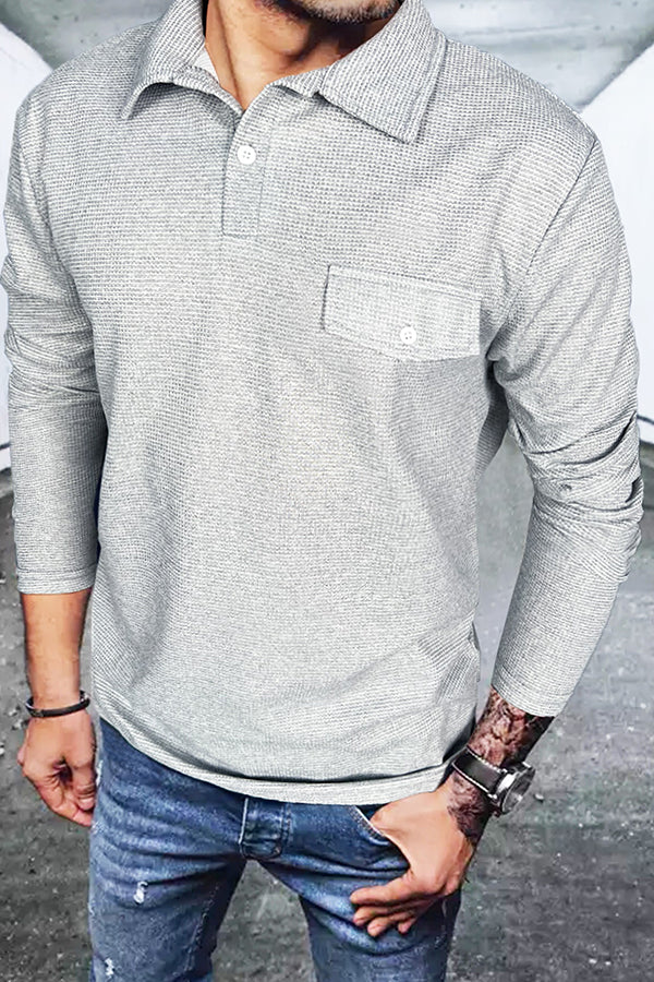 Men Flap Detail Polo Shirt