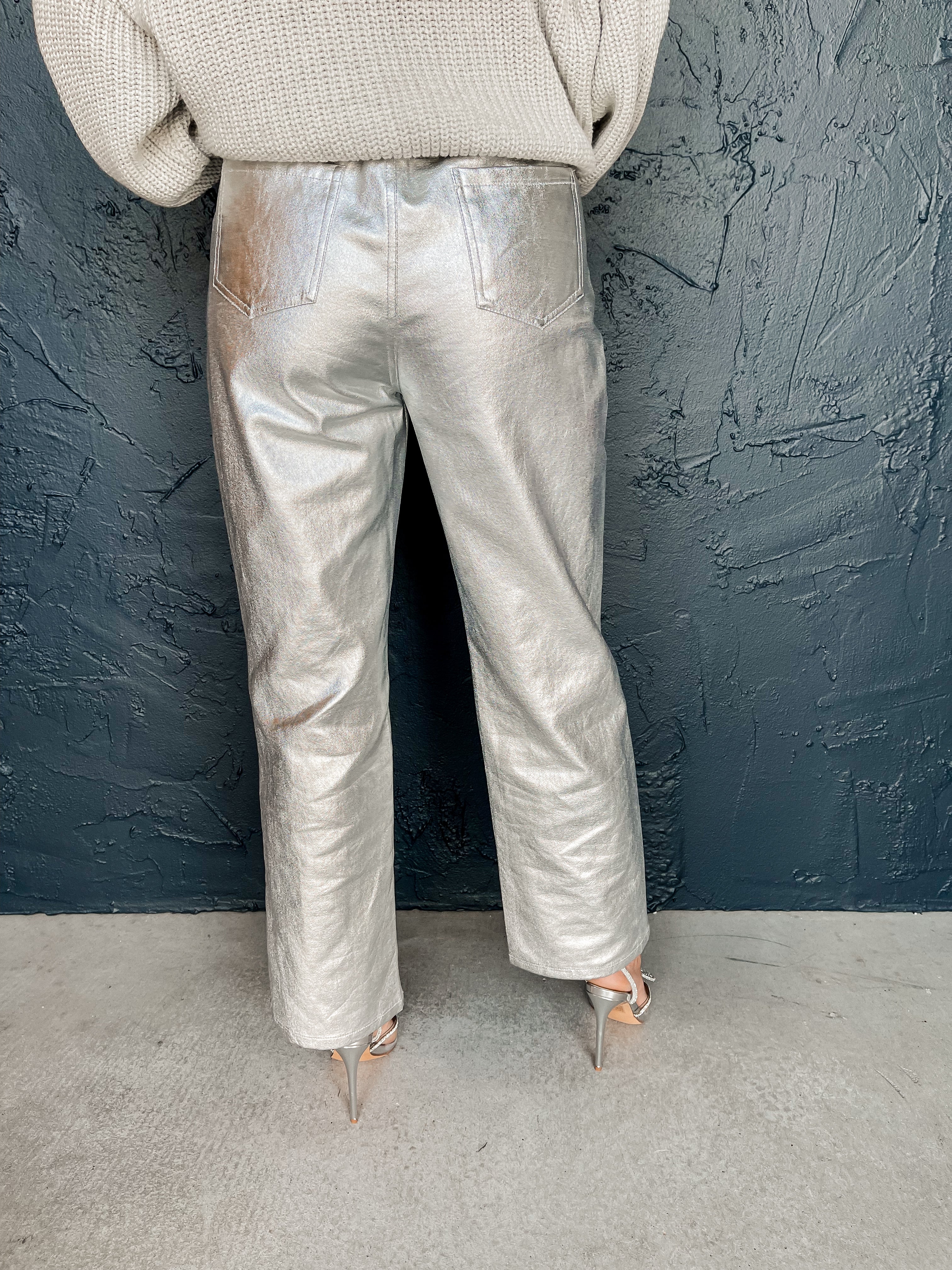 Silver Streak Metallic Pants