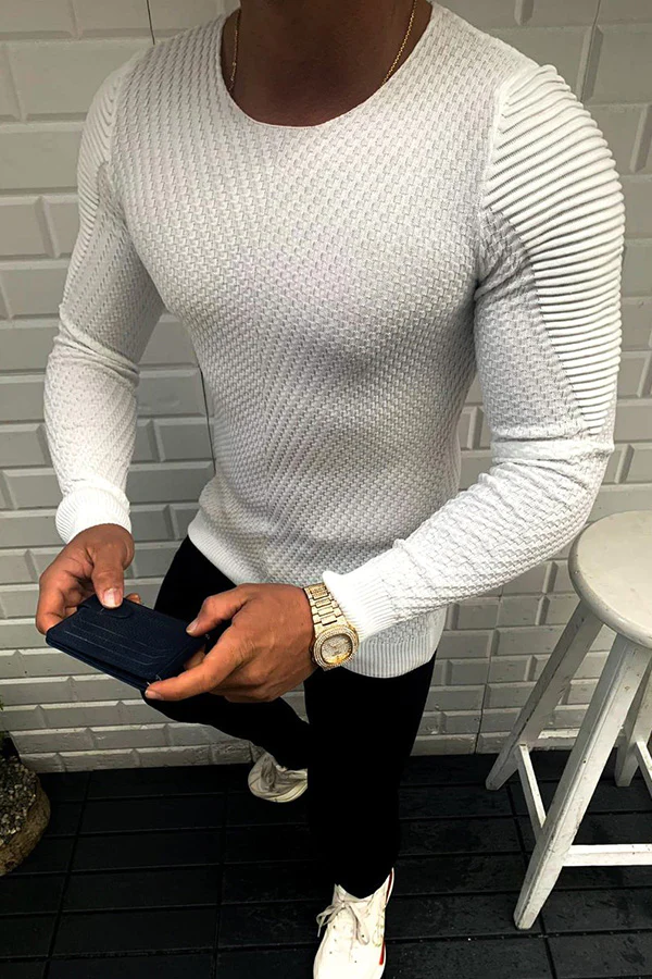 Mens Classic Thin Slim-Fit Sweater