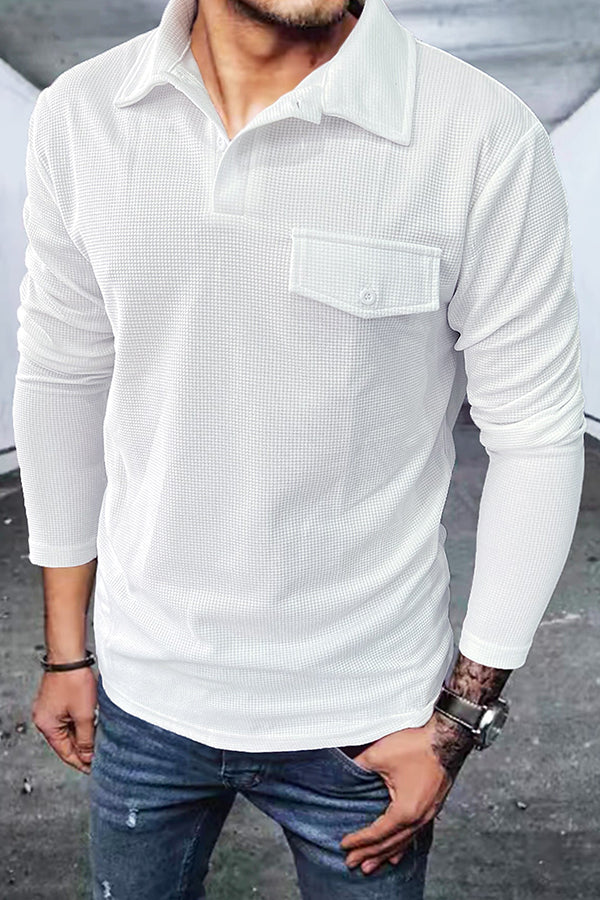 Men Flap Detail Polo Shirt