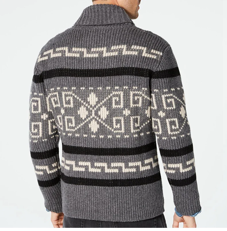 Casual Long-sleeved Slim Jacquard Sweater