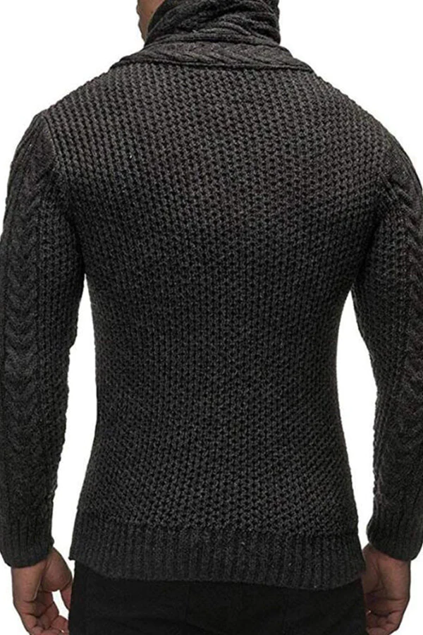 Men's Stand Collar Winter Warm Casual Collar Sweater