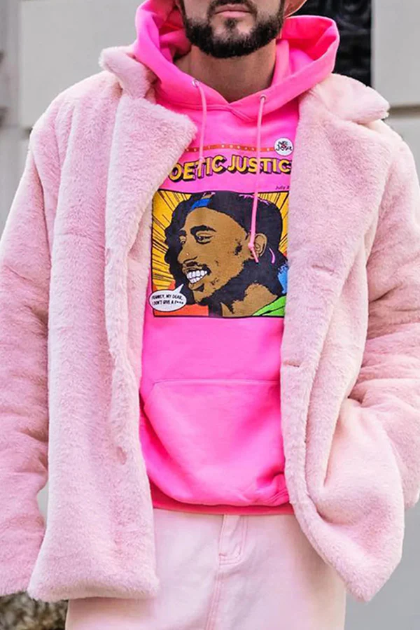 men's loose lapel solid color cardigan jacket