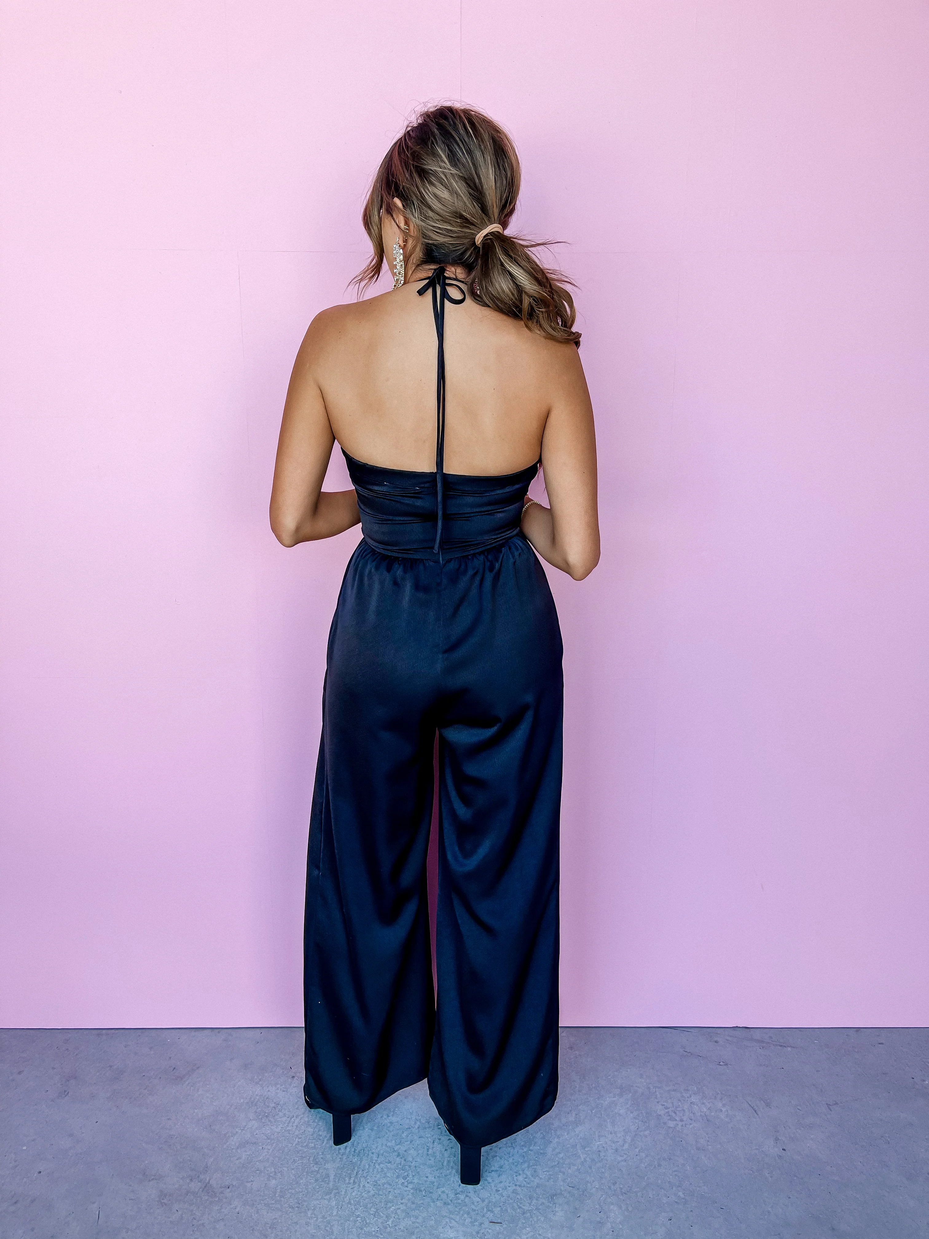 Immediate Yes Rosette Cut Out Jumpsuit