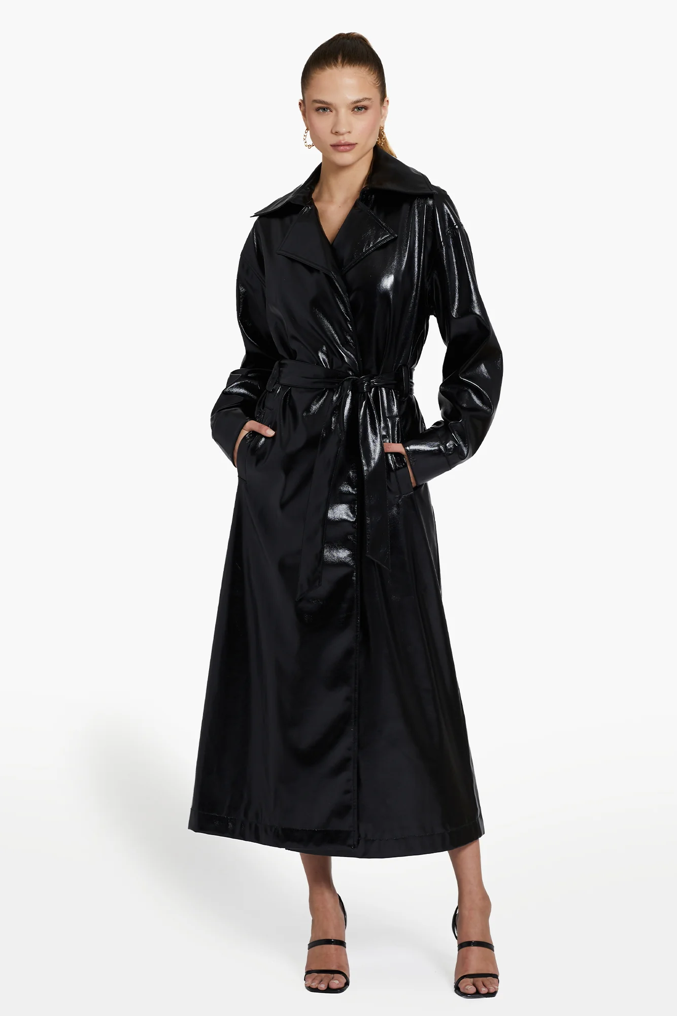 Lansing Coat in Patent Leather