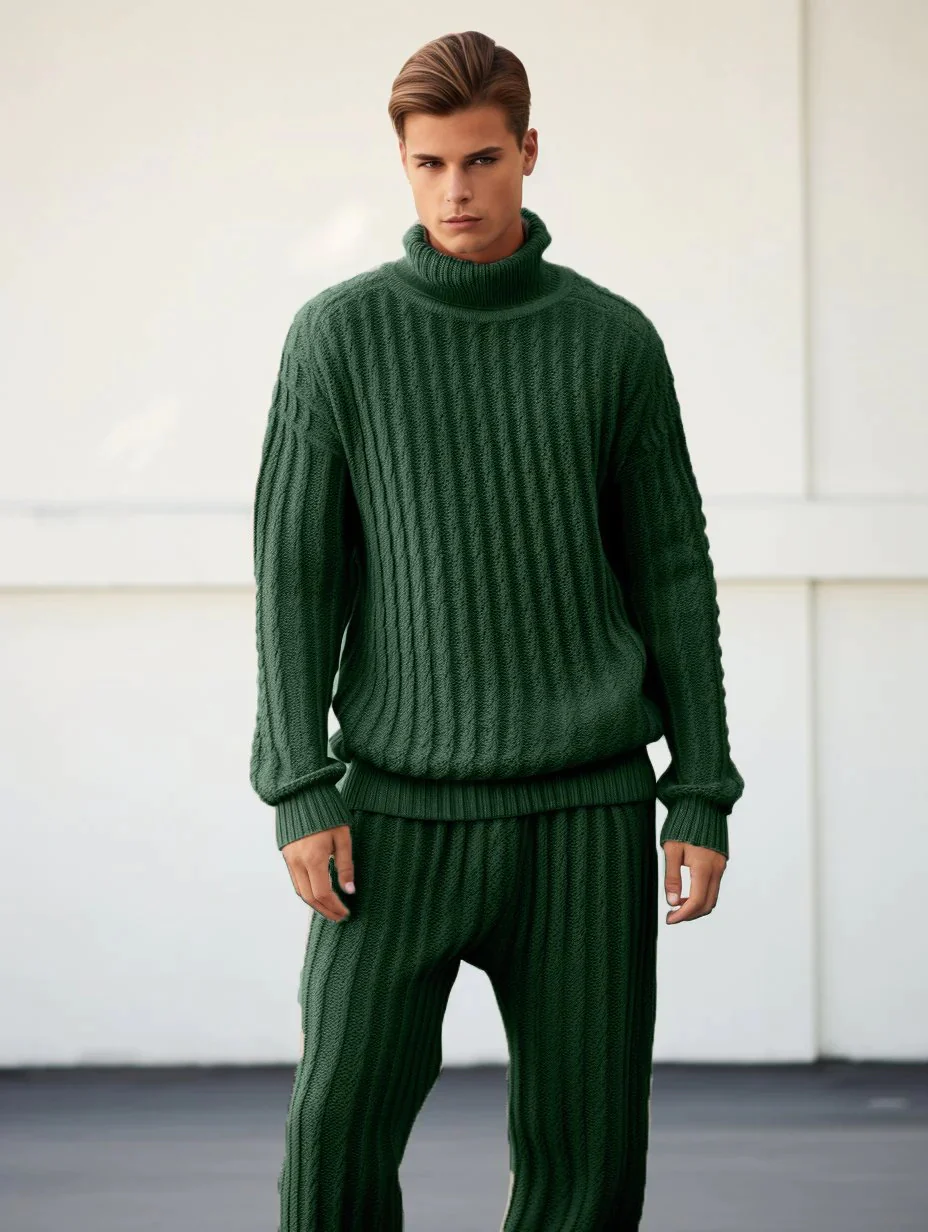 Men's Amy Green Oversized Thick Knitted