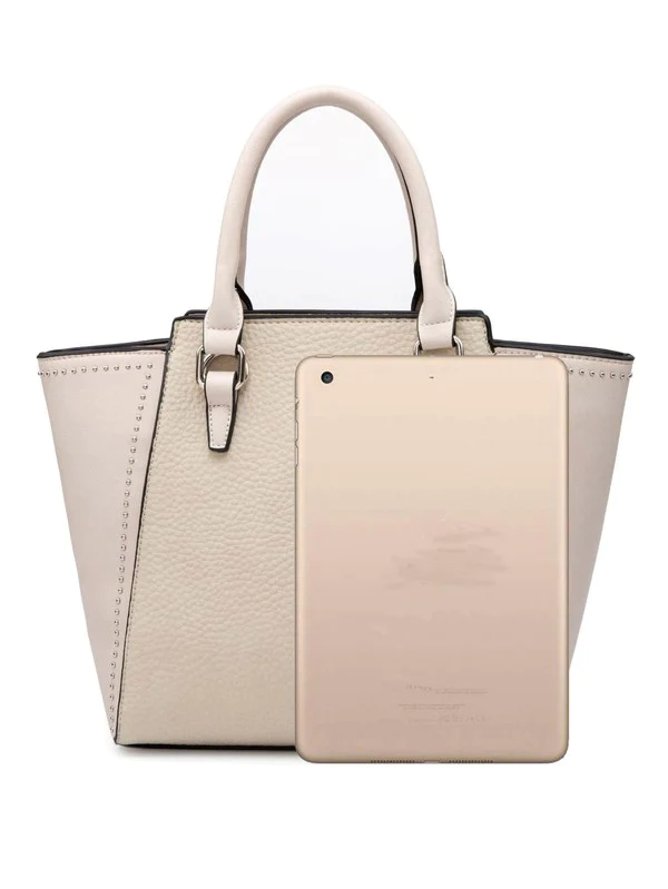 Beige Tote Bag W/ Adjustable Strap