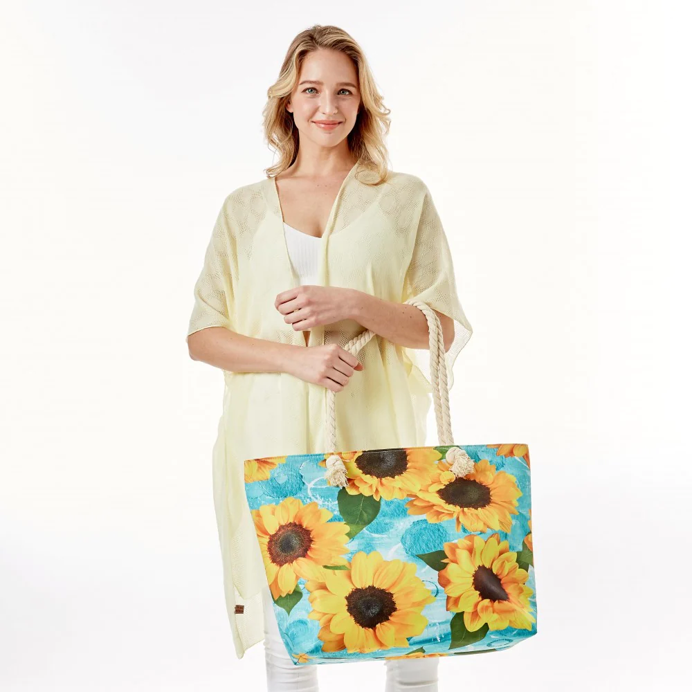 Sunflower Printed Tote Bag