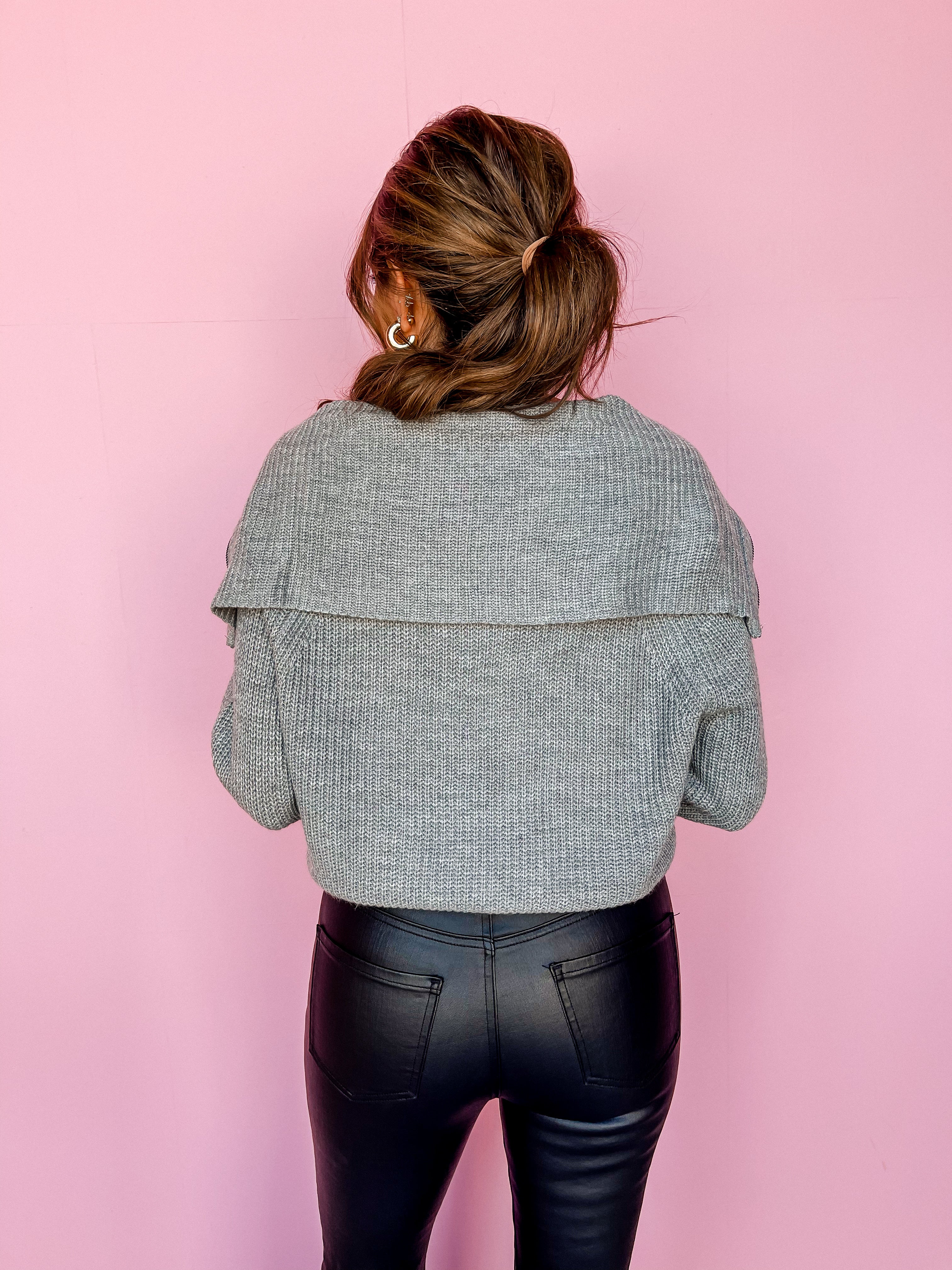 Can't Forget Me Half Zip Sweater