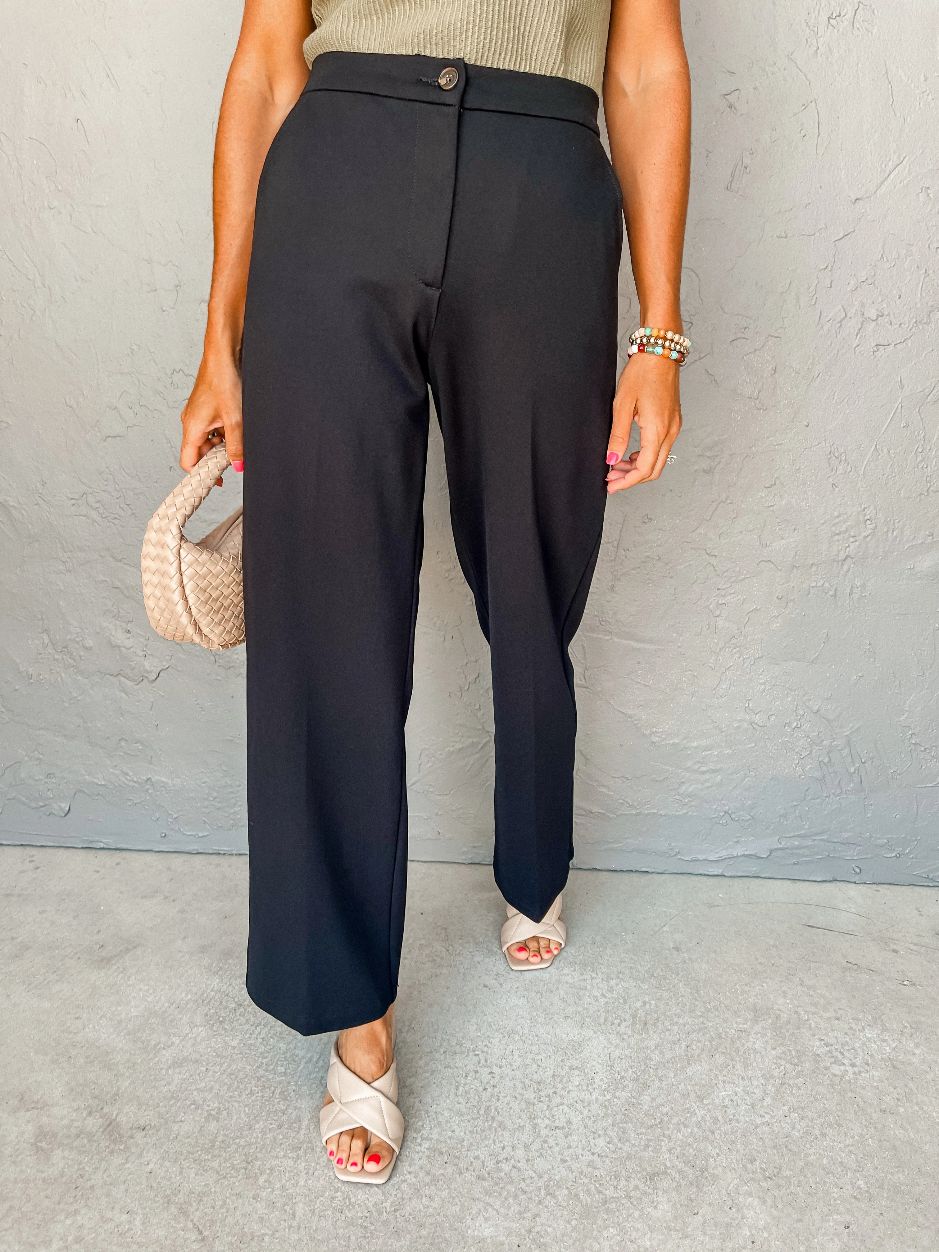 [Another Love] Bishop Wide Leg Pants-Black