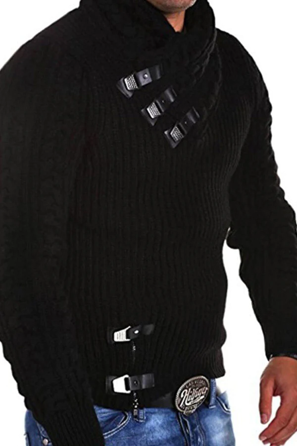 Men's Stand Collar Winter Warm Casual Collar Sweater