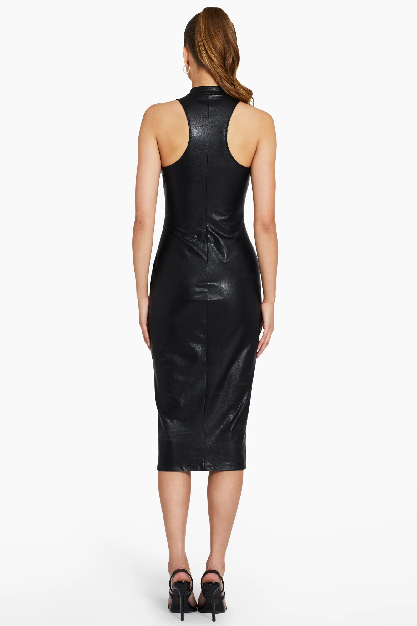 Declan Dress in Faux Leather