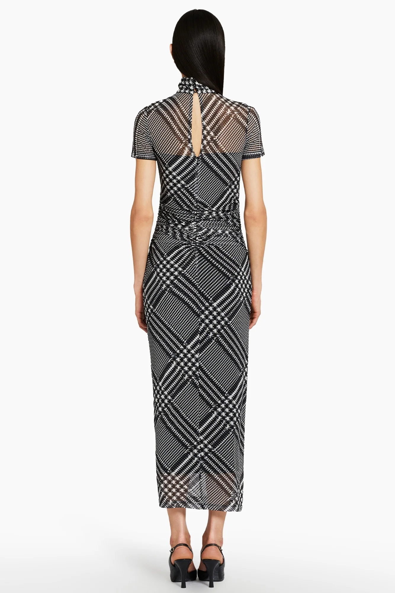 Dominique Dress in Printed Mesh