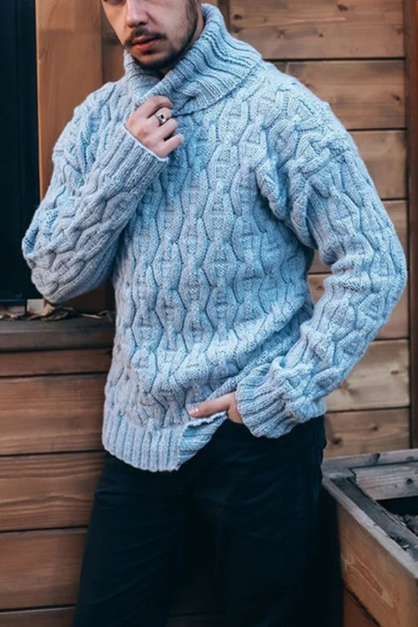 2021 Sweater High Collar Needle Men's Sweater