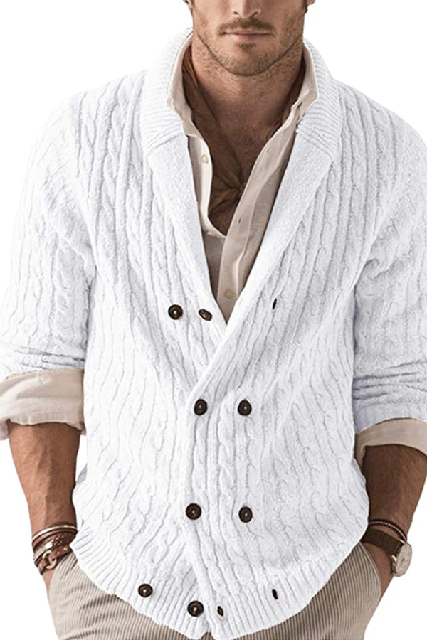 Men's Lapel Winter Warm Casual Collar Sweater