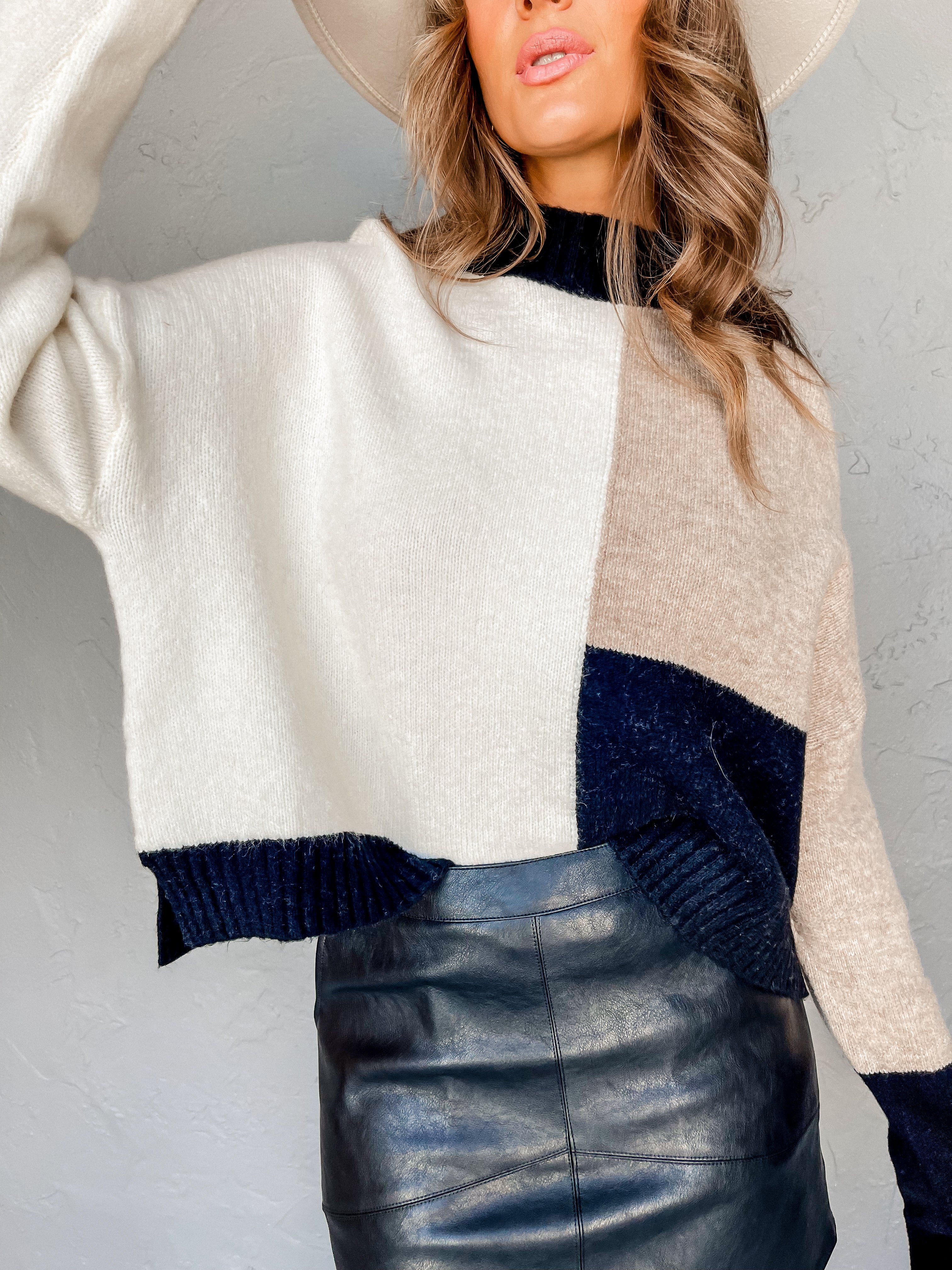 In Time Color Block Sweater