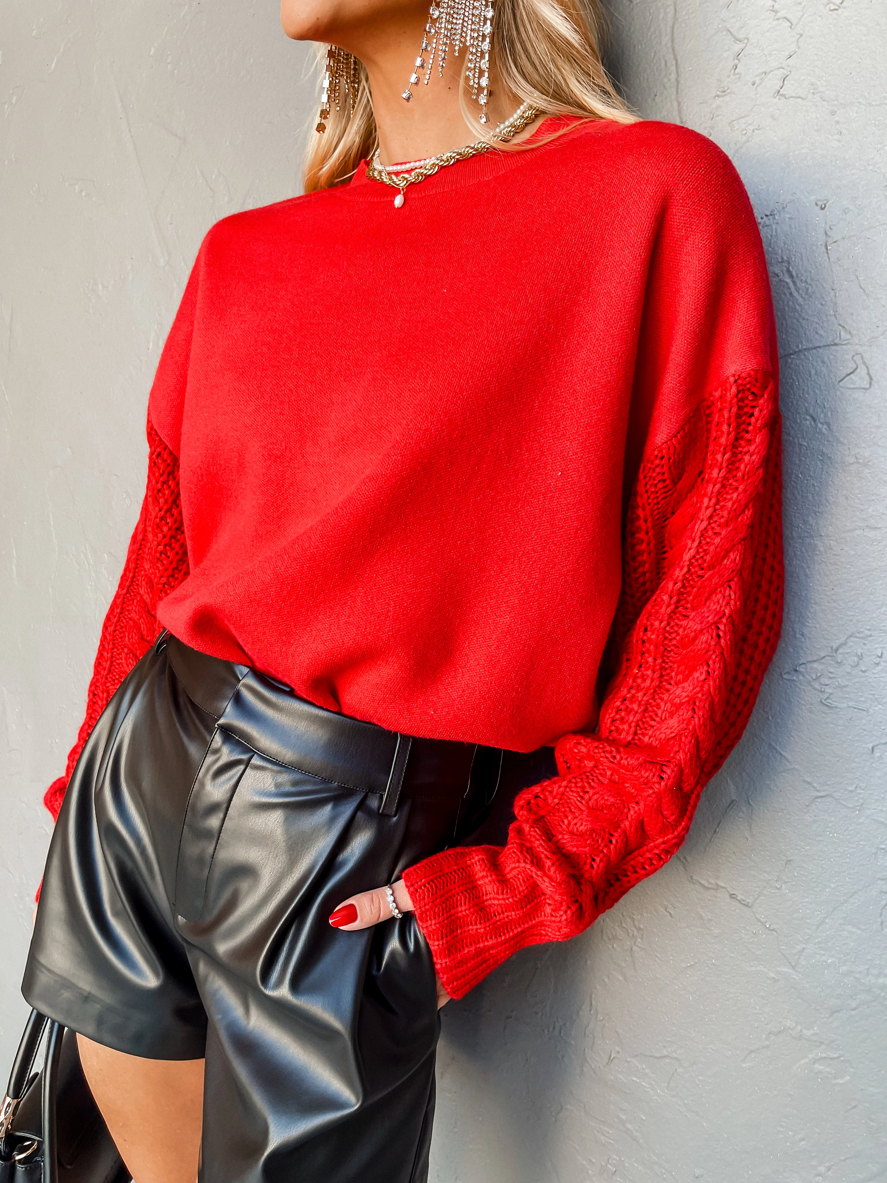 Essentially Yours Cable Sleeve Sweatshirt