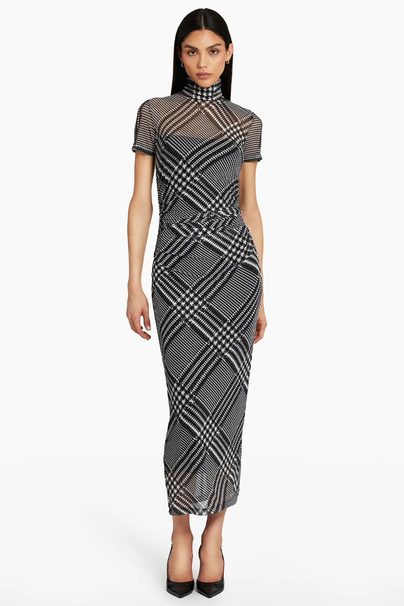 Dominique Dress in Printed Mesh