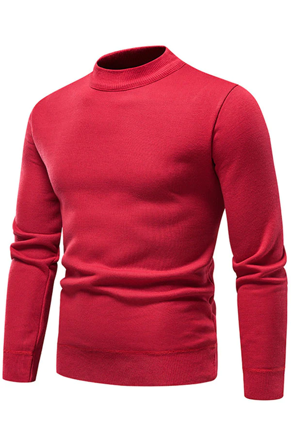 round neck fleece knitted sweater