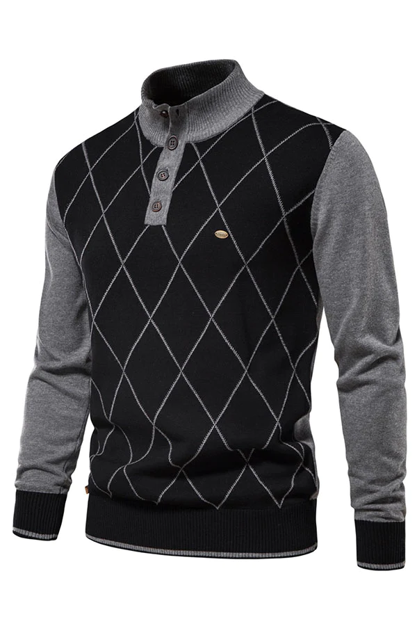 Stand collar pullover sweater