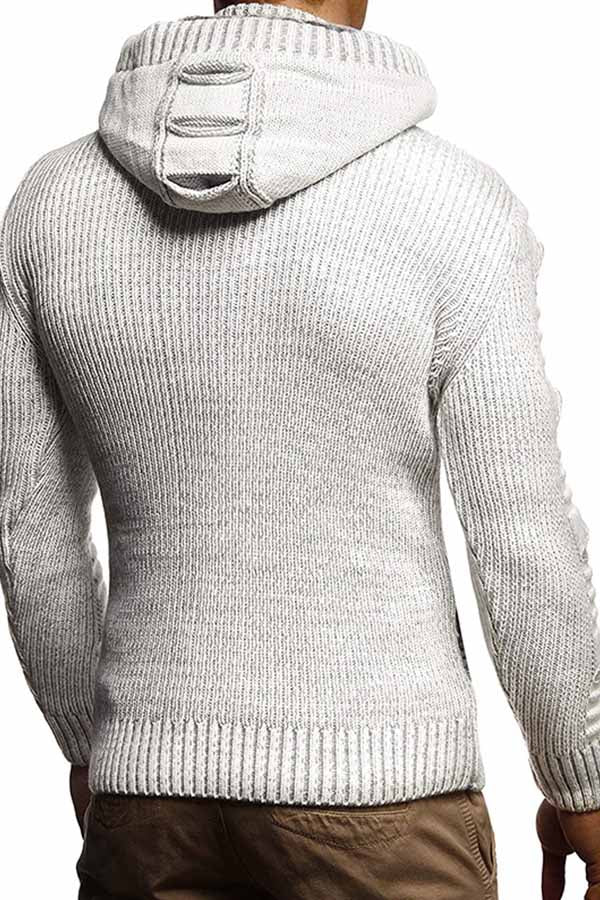 Men's Hooded Knit Cardigan Jacket