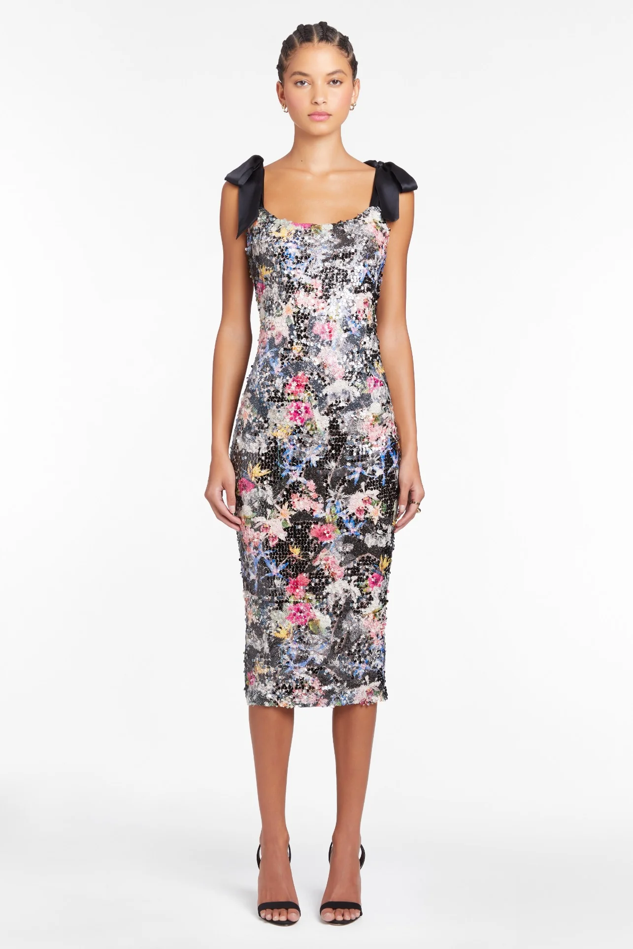 Lusana Dress in Printed Sequin