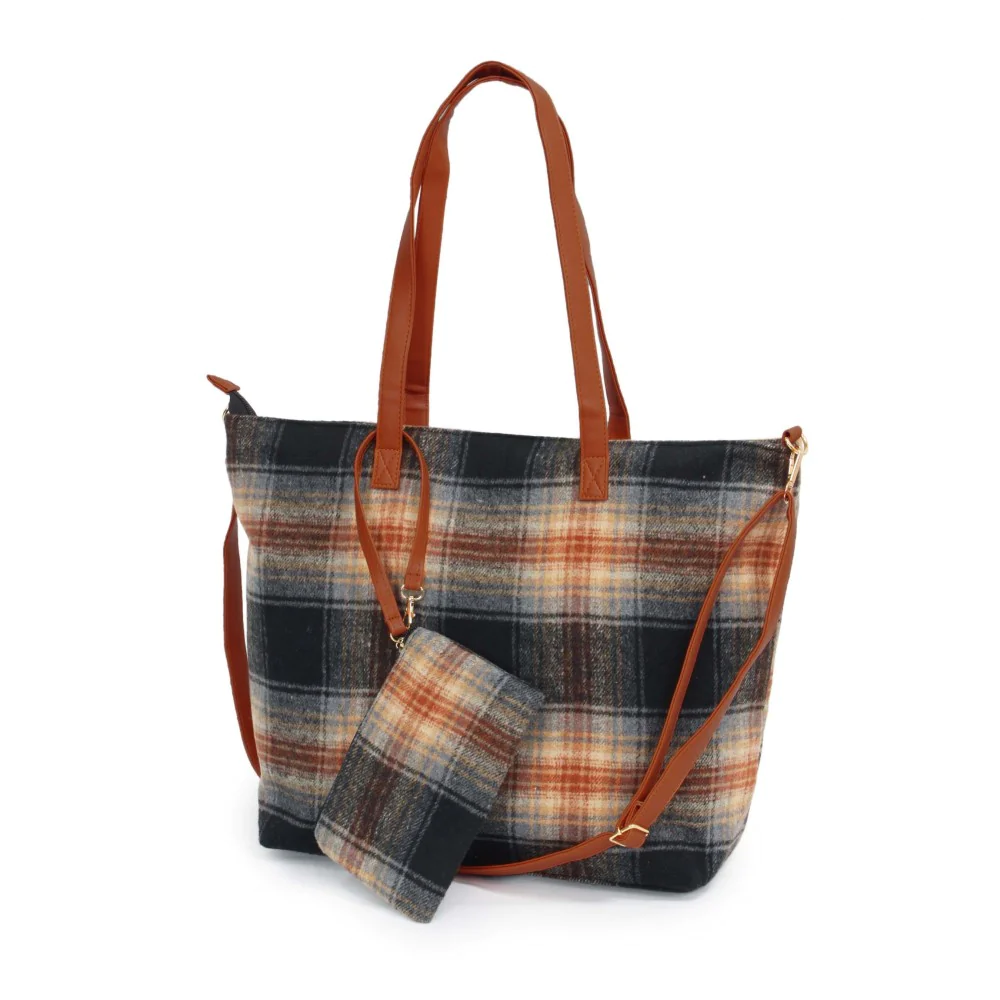 Plaid Flannel Bag & Wristlet