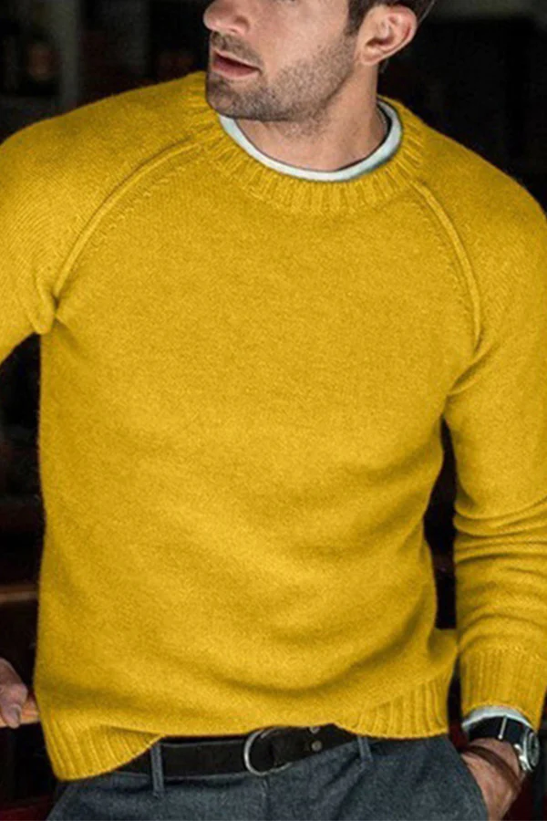 Autumn and winter casual men's knit sweater top sweater