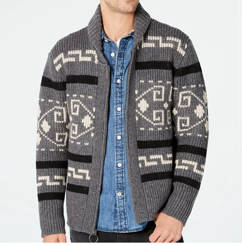 Casual Long-sleeved Slim Jacquard Sweater