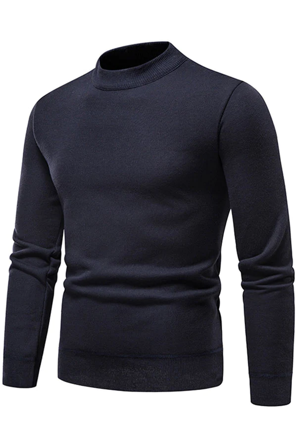 round neck fleece knitted sweater