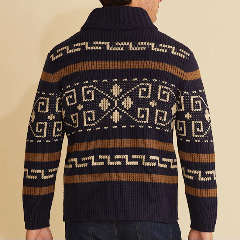 Casual Long-sleeved Slim Jacquard Sweater