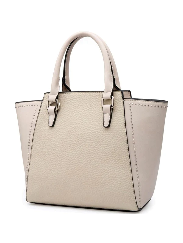 Beige Tote Bag W/ Adjustable Strap