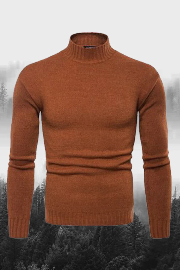 Half Turtleneck Solid Color Sweater