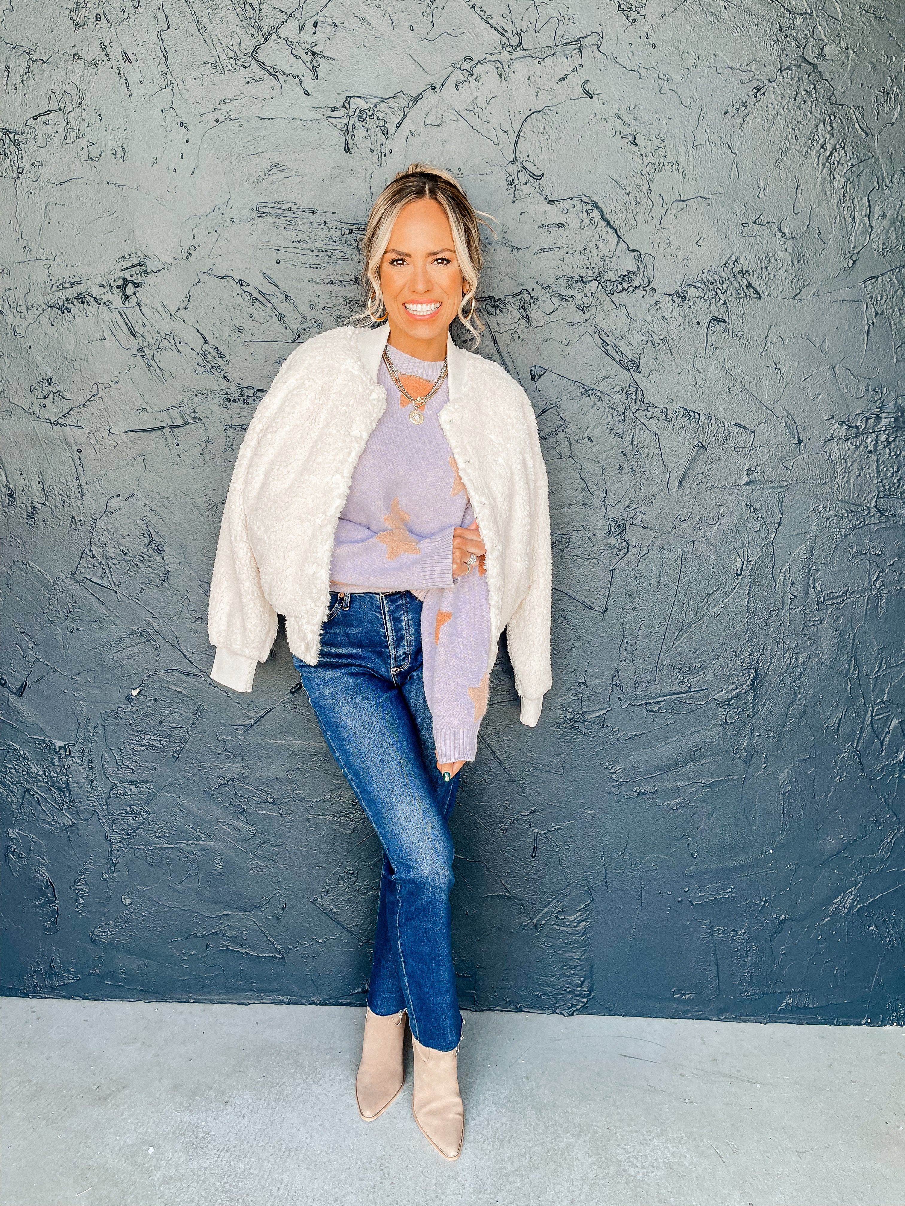 Gone Stargazing Cropped Sweater